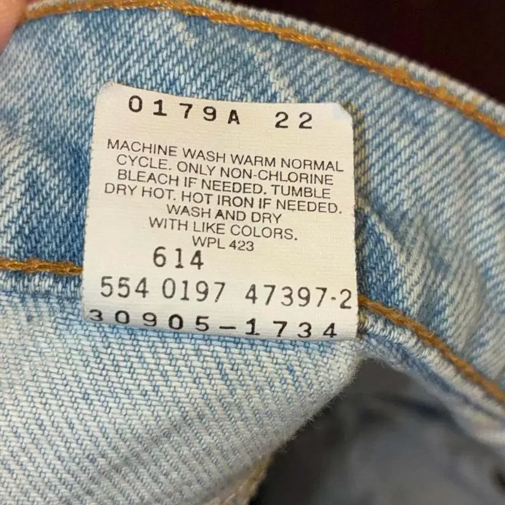 Vintage Levi's 550 Orange Tab Denim Shorts